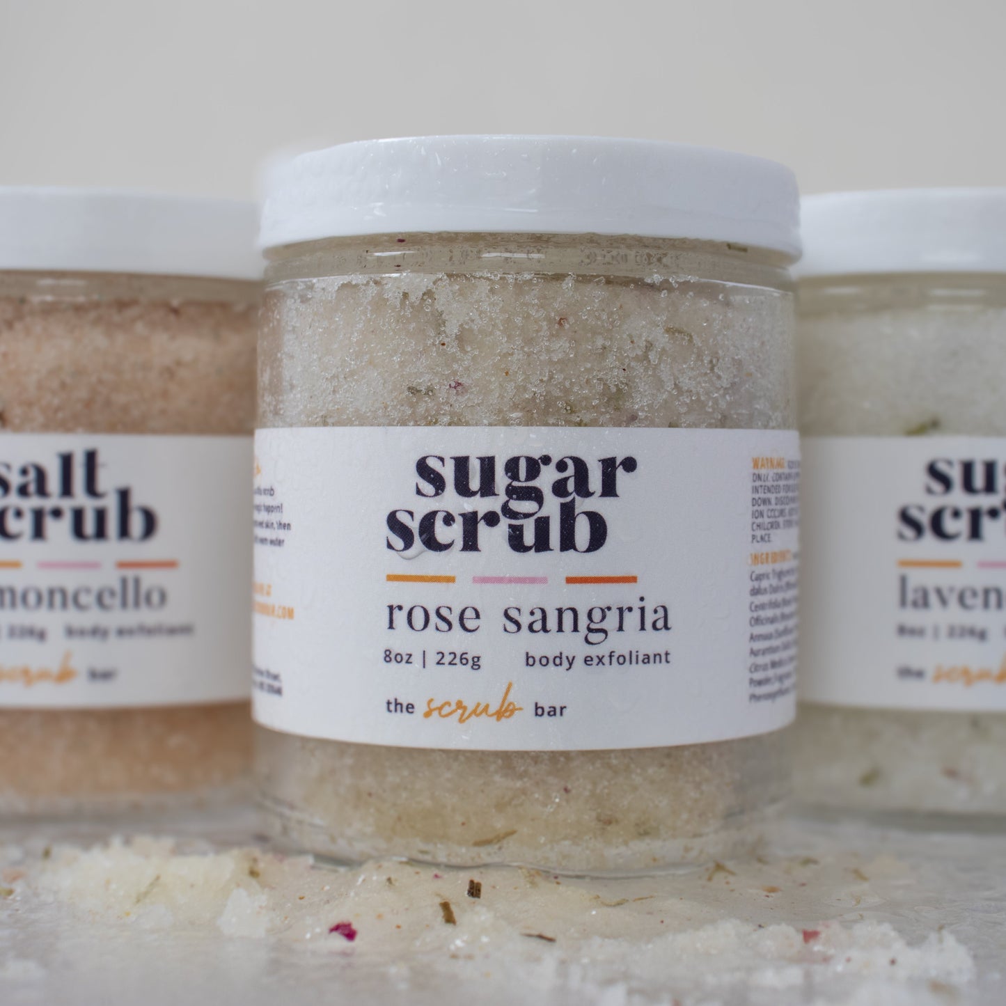 Rose Sangria | Exfoliating Sugar | Handmade Body Scrub