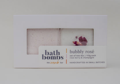 Bubbly Rosé Bath Bomb set | 2pk Bath Treats | Bath Cocktails