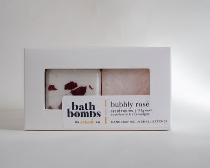 Bubbly Rosé Bath Bomb set | 2pk Bath Treats | Bath Cocktails